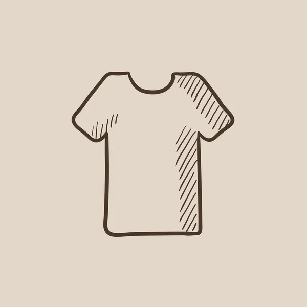 T-셔츠 스케치 아이콘. — 스톡 벡터