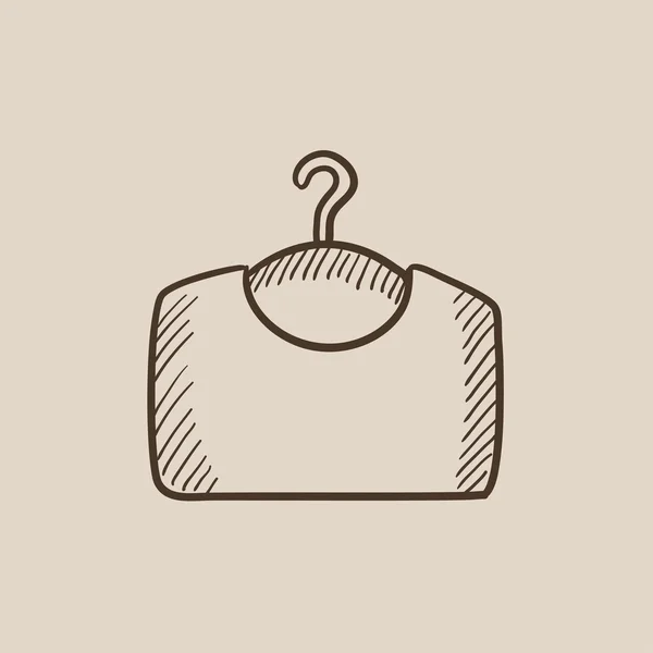 Maglione su icona schizzo appendiabiti . — Vettoriale Stock