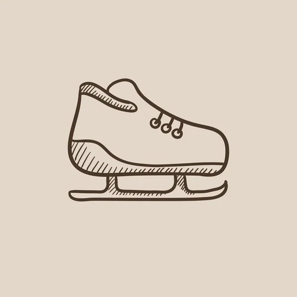 Skate icono de boceto . — Vector de stock
