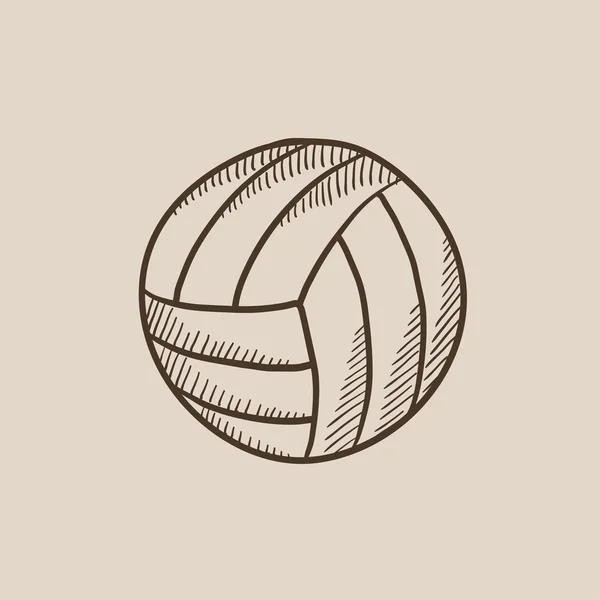 Volleybal bal schets pictogram. — Stockvector
