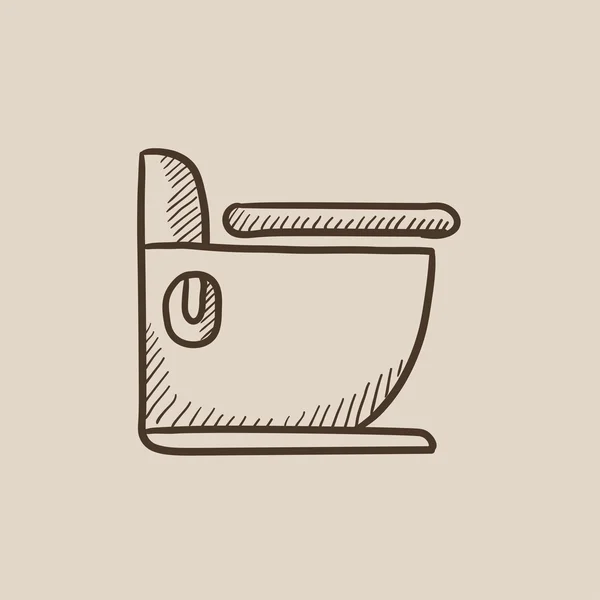 Toaletten skiss ikon. — Stock vektor