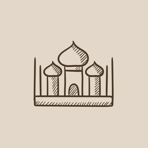 Mecset vázlat ikon. — Stock Vector