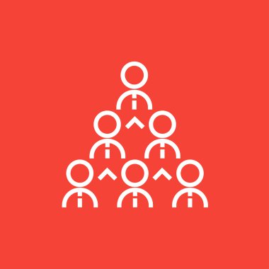 İş piramit satırı simgesi.