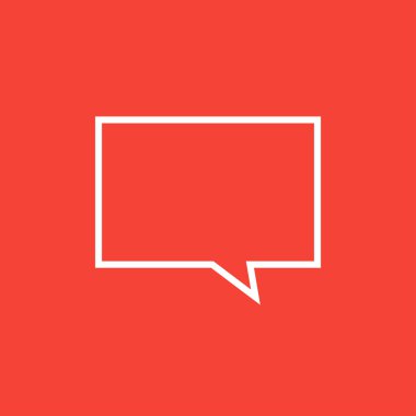 Empty speech square line icon.