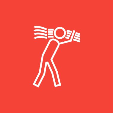 Adam taşıma buğday satırı simgesi.