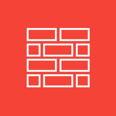 Brickwall line icon.