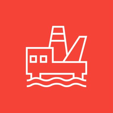 Offshore petrol platformu satırı simgesi.