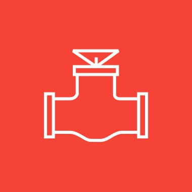 Gaz boru Vana satırı simgesi.