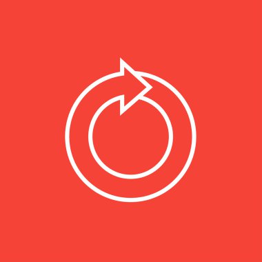 Dairesel ok satırı simgesi.