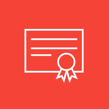 Sertifika satırı simgesi.