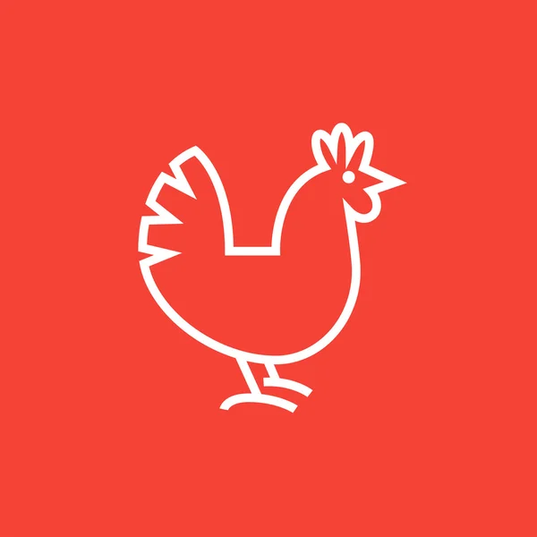 Hen line icon. — Stock Vector