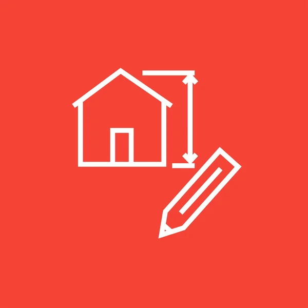 House design line icon. — Stock Vector
