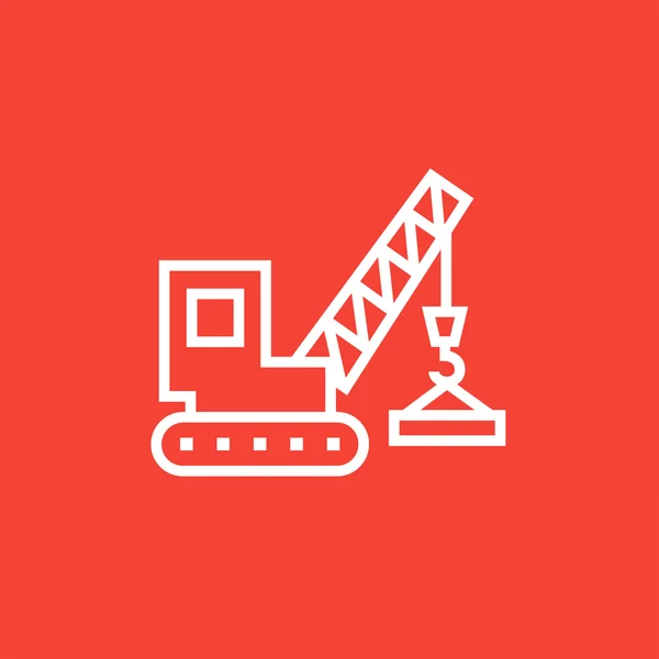 Ícone de linha de guindaste de elevação . —  Vetores de Stock