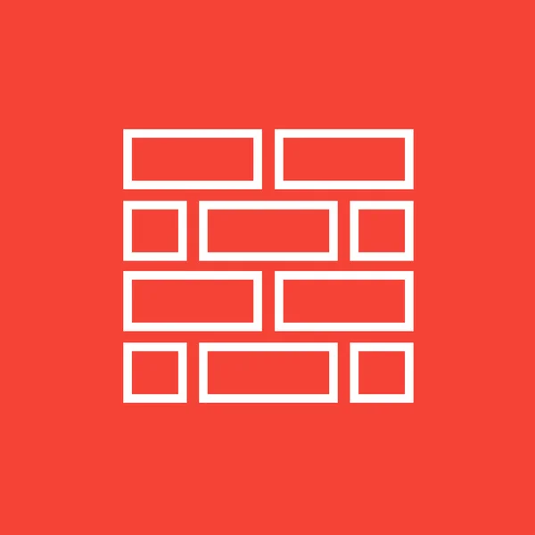 Brickwall line icon. — Stockvector