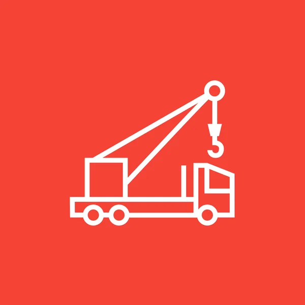 Mobile crane line icon. — Stock Vector