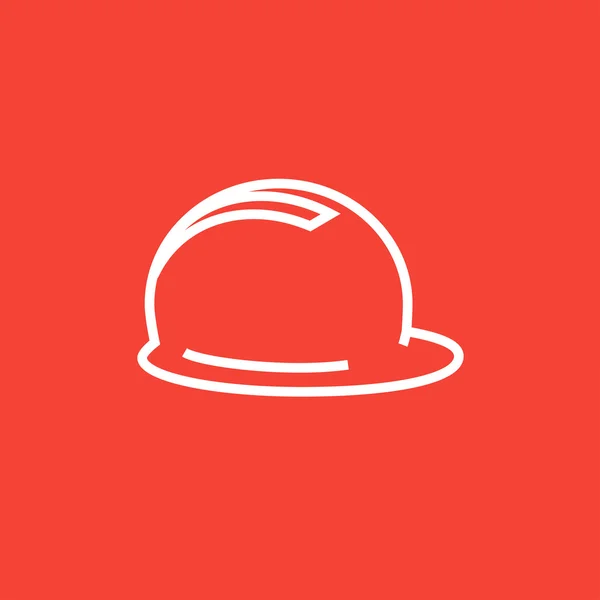 Icône ligne de chapeau dur. — Image vectorielle