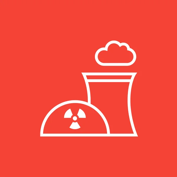 Icono de línea de central nuclear . — Archivo Imágenes Vectoriales
