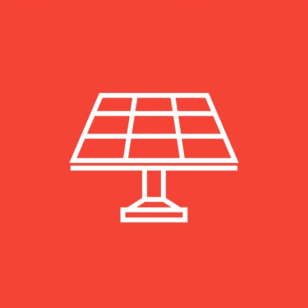 Linea pannello solare icona . — Vettoriale Stock