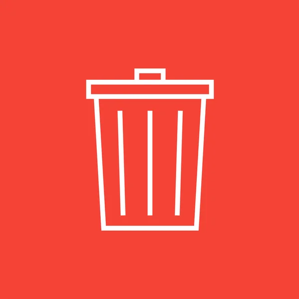 Lixo lata ícone de linha. — Vetor de Stock