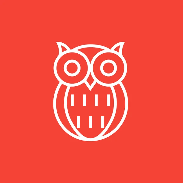 Owl line icon. — Stock Vector