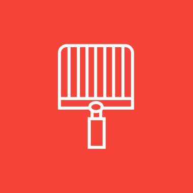 Boş Barbekü Izgara ızgara satırı simgesi.