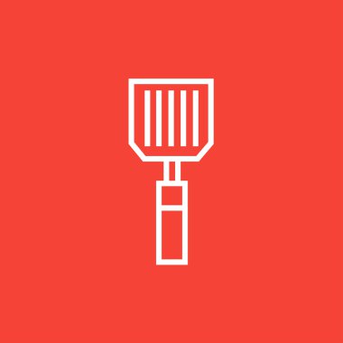 Mutfak spatula hattı simgesi.