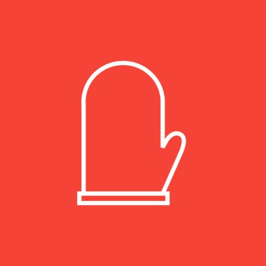 Mutfak eldiven çizgisi simgesi.