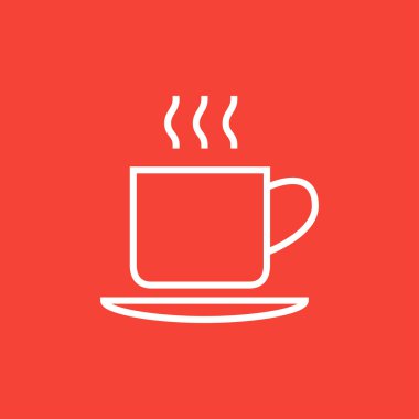 Fincan sıcak bir içecek satırı simgesi.