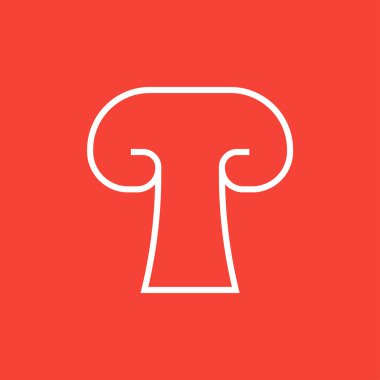 Mantar çizgisi simgesi.