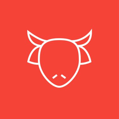 İnek zeka çizgisi simgesi.