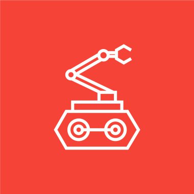 Endüstriyel mekanik robot kol satırı simgesi.