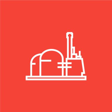 Fabrika çizgisi simgesi.