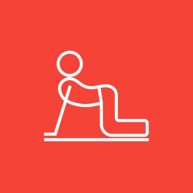 Adam pratik yoga satırı simgesi.