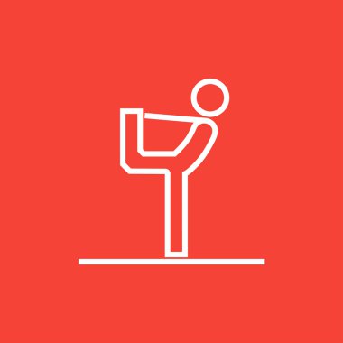 Adam pratik yoga satırı simgesi.