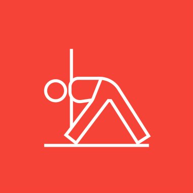 Adam pratik yoga satırı simgesi.