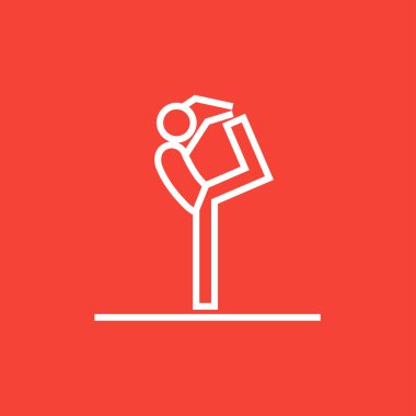 Adam pratik yoga satırı simgesi.