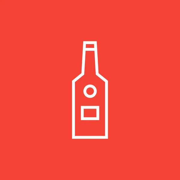 Icono de línea botella de vidrio . — Vector de stock