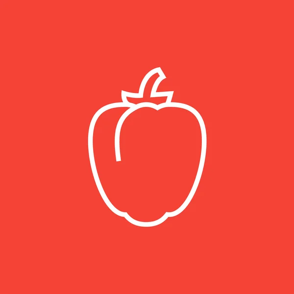 Ligne de poivron icône . — Image vectorielle