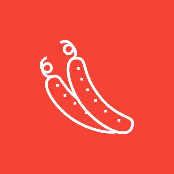 Icono de línea de pepino. — Vector de stock