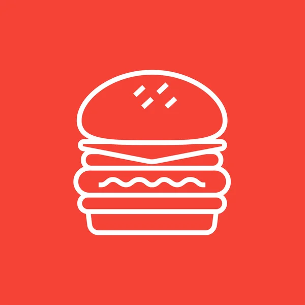 Double burger line icon. — Stock Vector