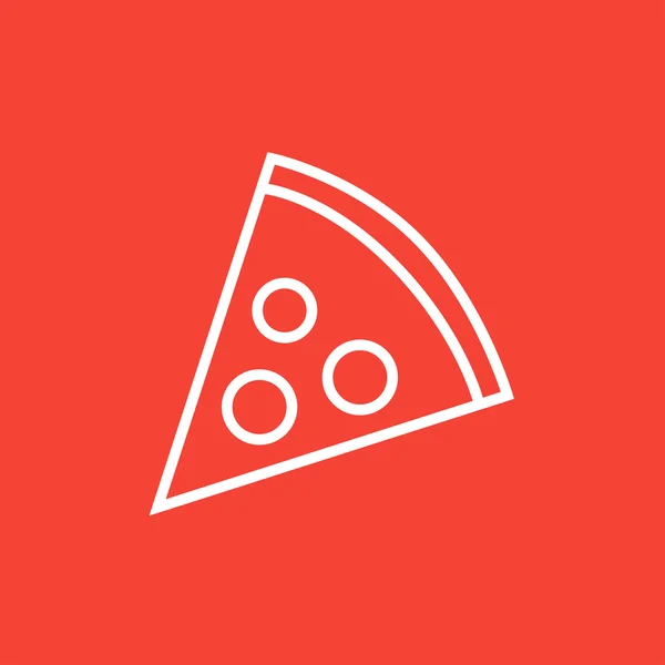 Ikona čáry řezu pizza. — Stockový vektor