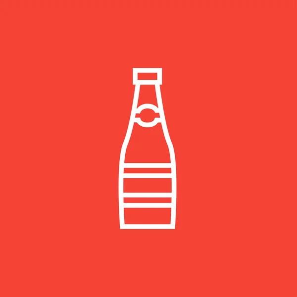 Glazen fles lijn pictogram. — Stockvector