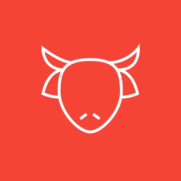 Icône tête de vache . — Image vectorielle