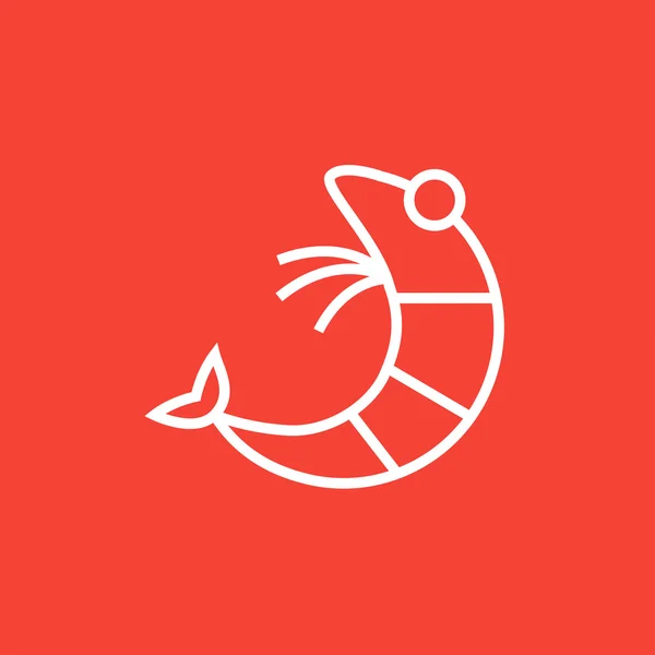 Shrimp Line Symbol. — Stockvektor