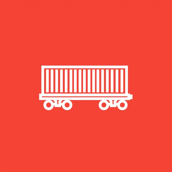 Cargo wagon linii ikona. — Wektor stockowy