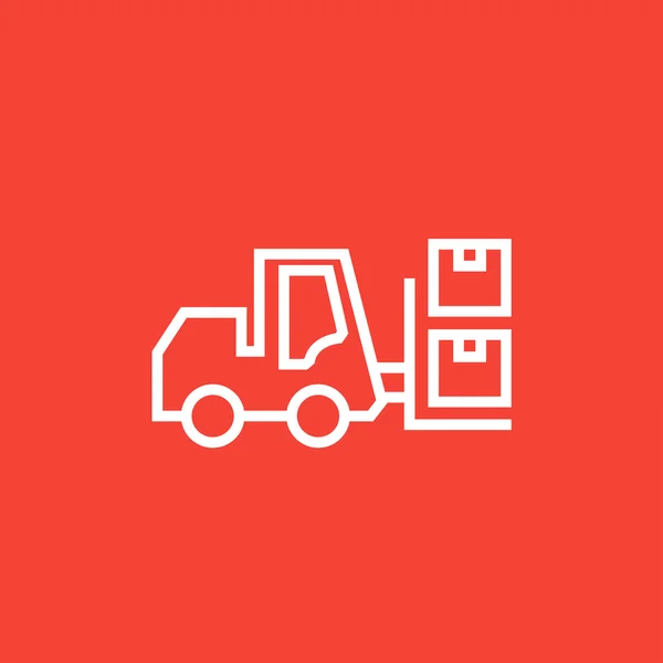 Forklift line icon. — Stock Vector