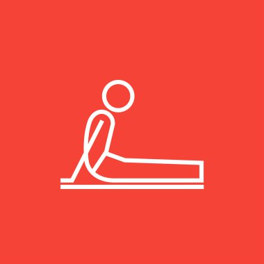 Adam pratik yoga satırı simgesi.