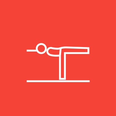Adam pratik yoga satırı simgesi.