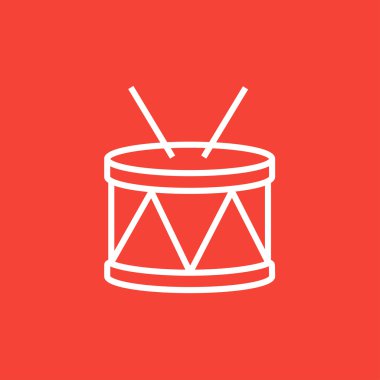 Sopa satırı simgesi ile davul.