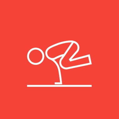 Adam pratik yoga satırı simgesi.